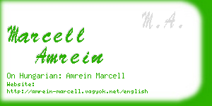 marcell amrein business card